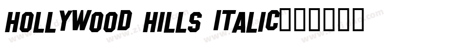 Hollywood Hills Italic字体转换